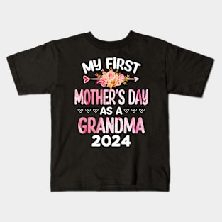 My first Mother's day as a grandma 2024  Mother's Day Kids T-Shirt